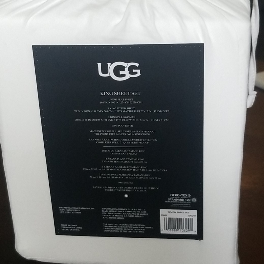 NWT Devon Sheet Set King UGG Discontinued - Picture 3 of 3